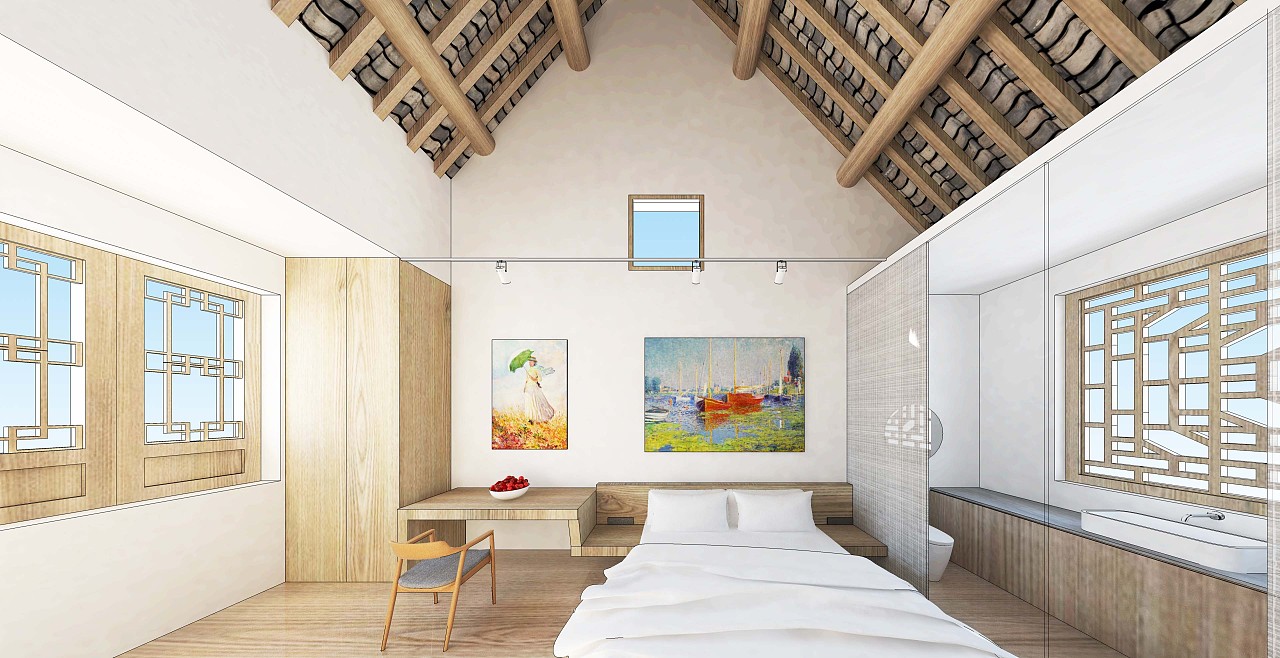 河南?？h古建筑民宿室內設計